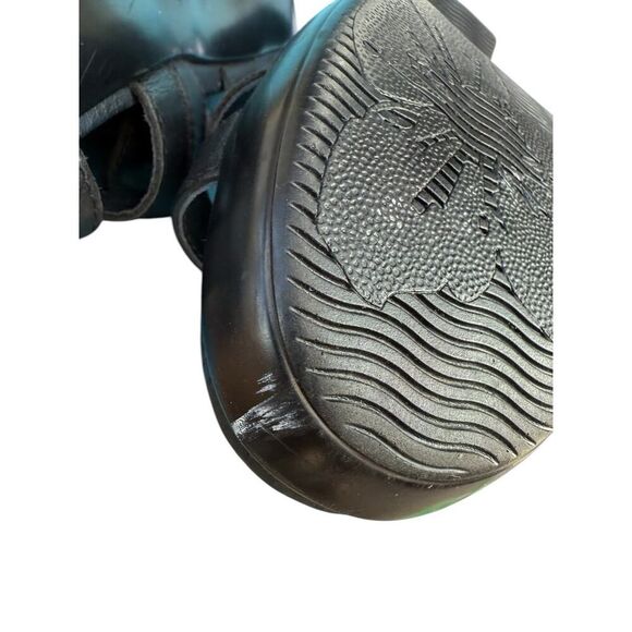 Dansko Dixie Black Leather Adjustable Strap Slide Wedge Sandals Slip On Sz 40 - Picture 3 of 10